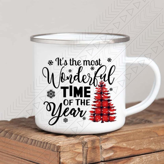 Most Wonderful Time Plaid Mug