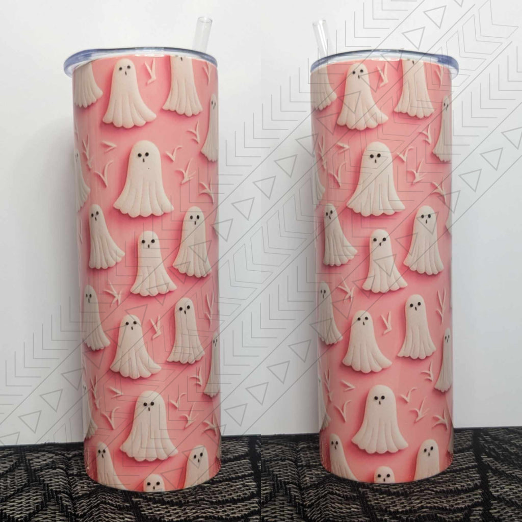 Pink Ghosts 3D Tumbler