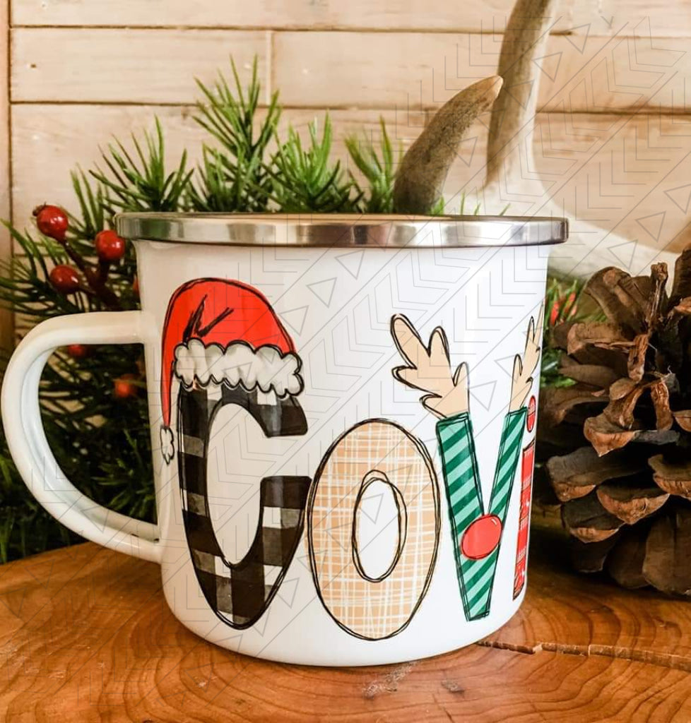 Santa Name Enamel Mug