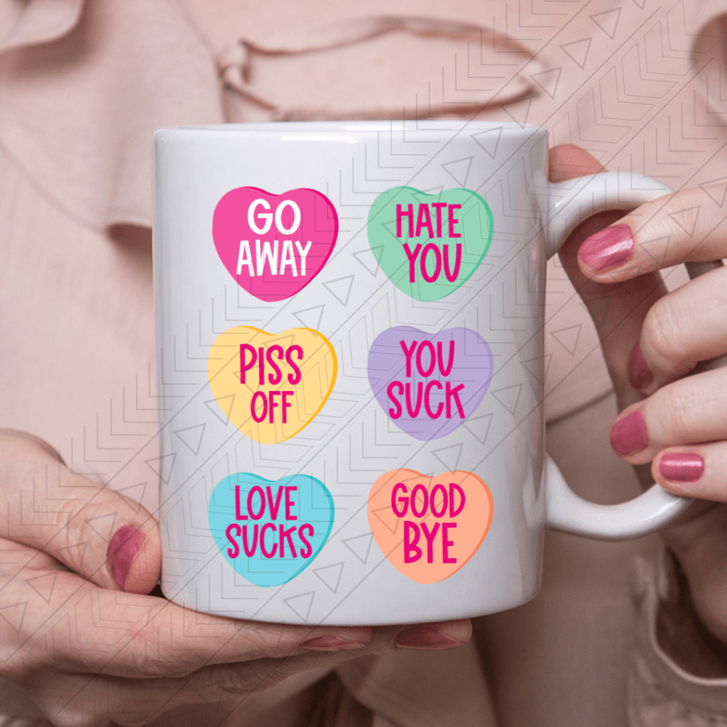 Sassy Conversation Hearts Ceramic Mug 11Oz Mug