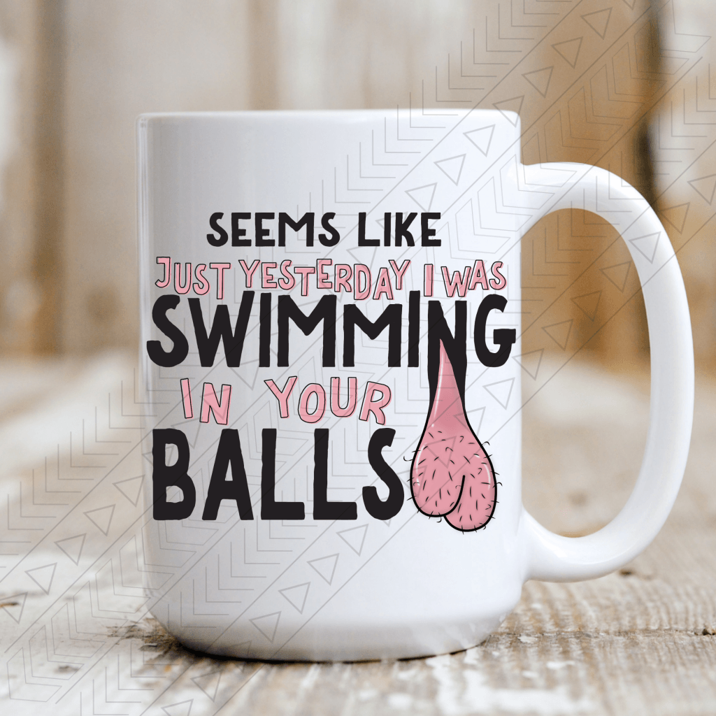 Seems Like Just Yesterday I Was Swimming Ceramic Mug 15Oz / Pink Mug