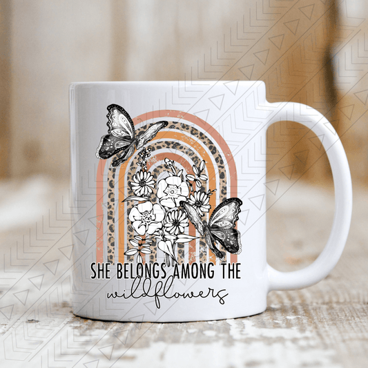 She Belongs Amoung The Wildflowers Mug