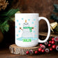 Snow Man Personalized Ceramic Mug 15Oz / Green Mug