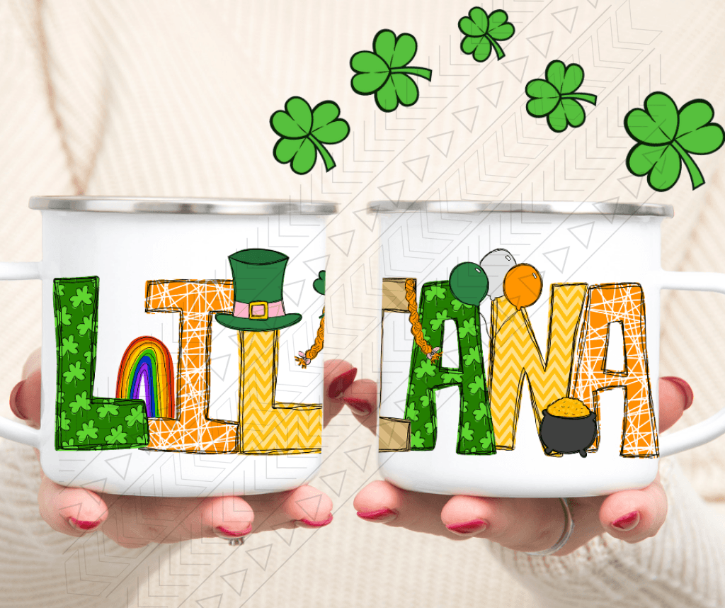 St. Patty Name Enamel Mug Girl