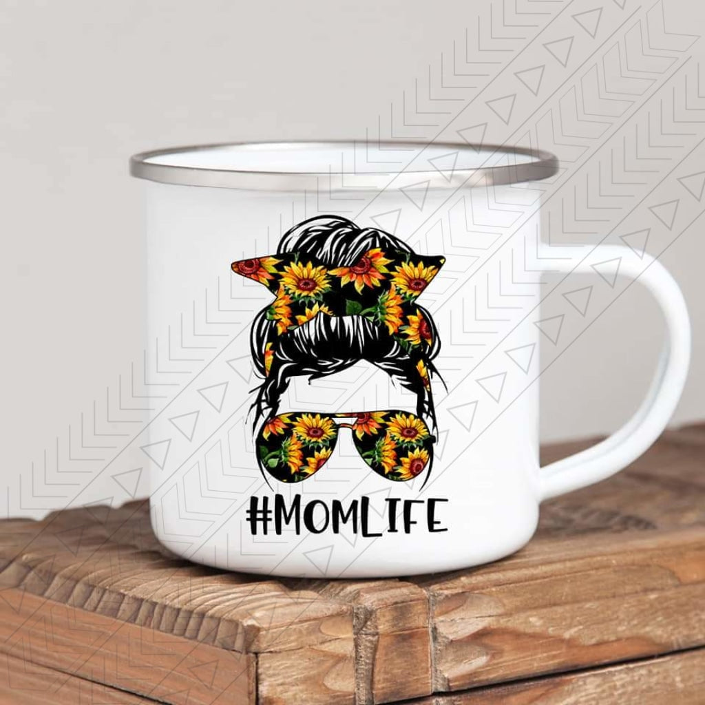 Sunflower Momlife Enamel Mug Mug