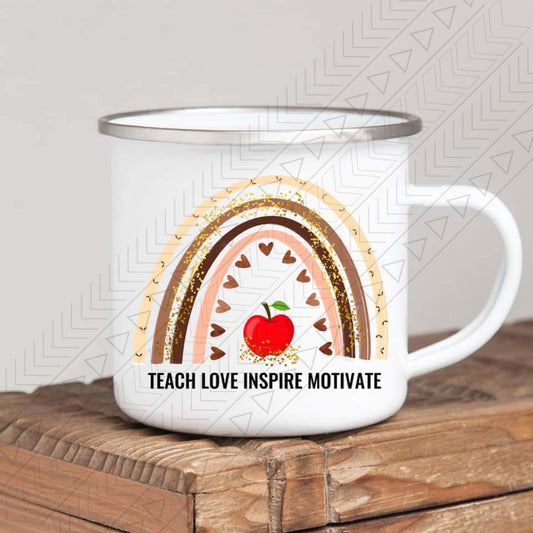 Teach Love Rainbow Enamel Mug Mug