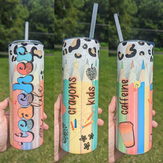 Teacher Life Pencils Tumbler