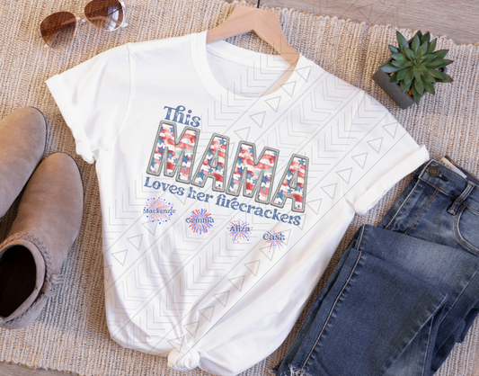 This Mama Loves Her Firecrackers Tee Shirts & Tops