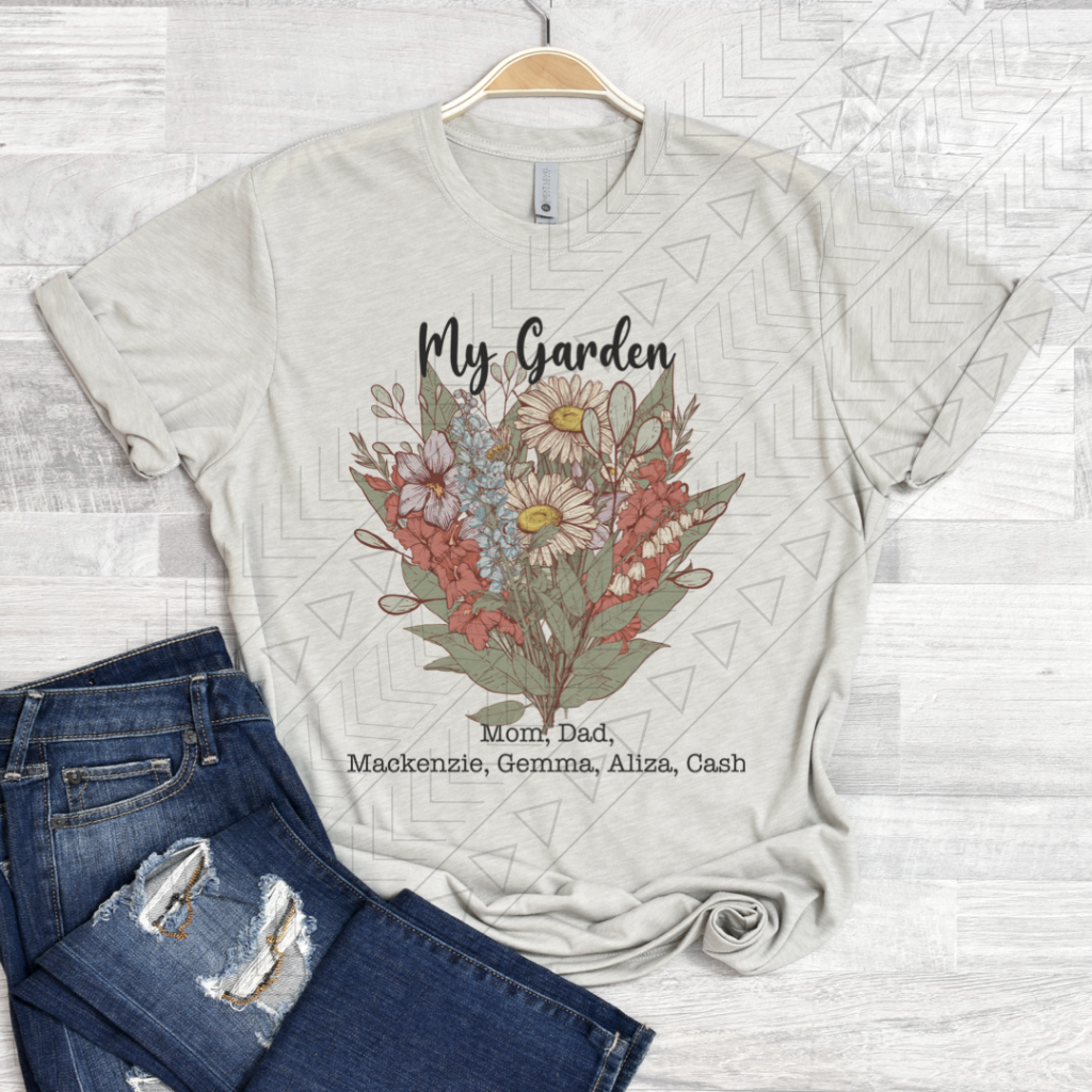 Vintage Mama’s Garden Name Tee *Bouquet* Shirts & Tops