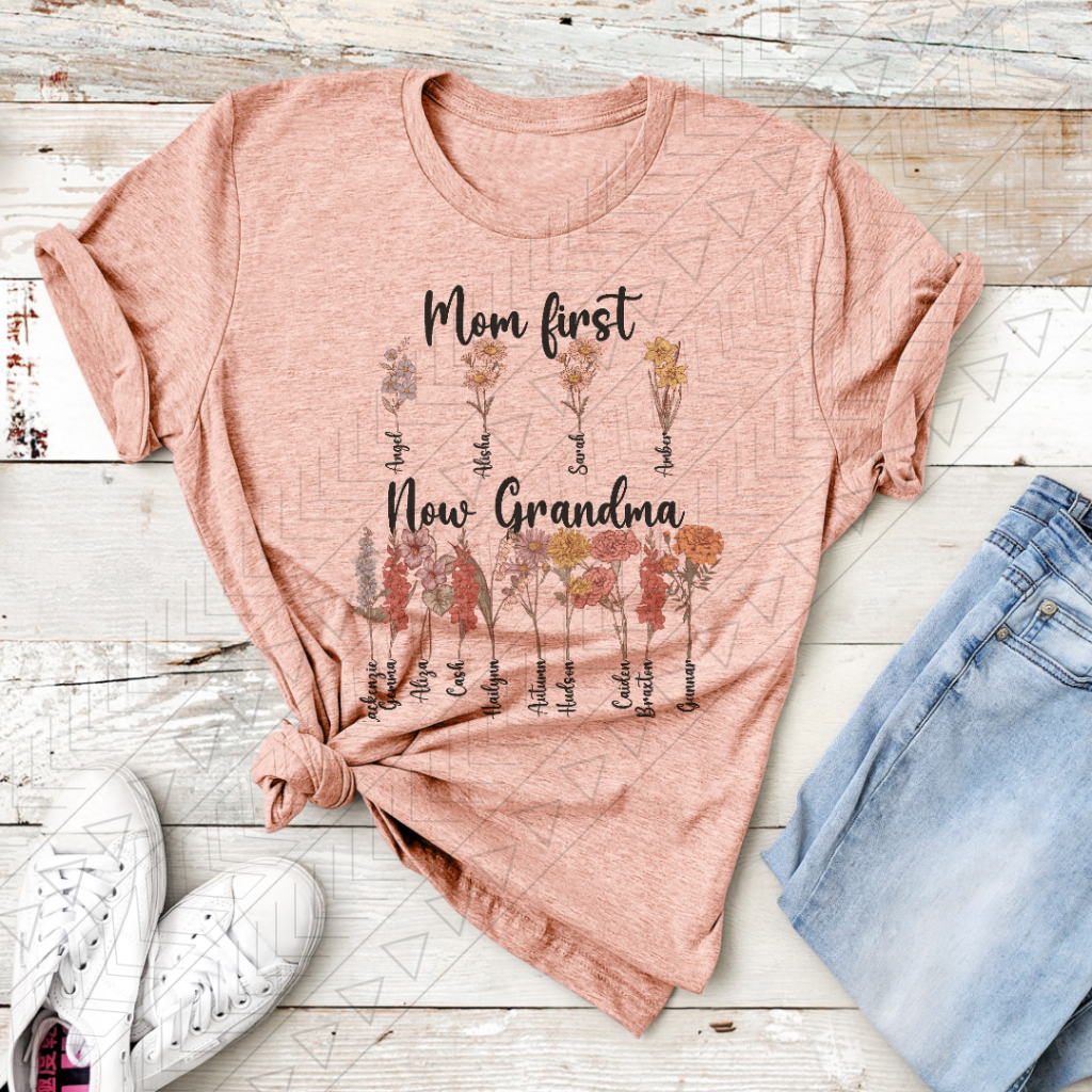 Vintage Mom First Now Grandma Tee Shirts & Tops